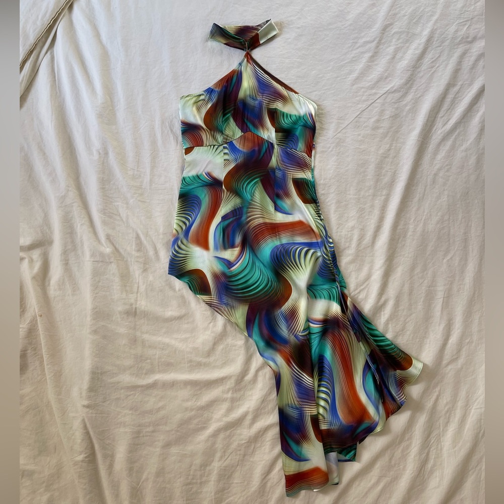 Revolve Kim Shui Qi Pao Asymmetric Mini Dress in Mix Print